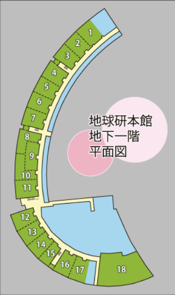 地球研本館 地下一階 平面図