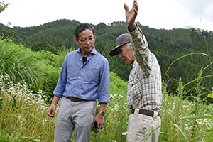 川井集落における旧焼畑地でのヒアリング