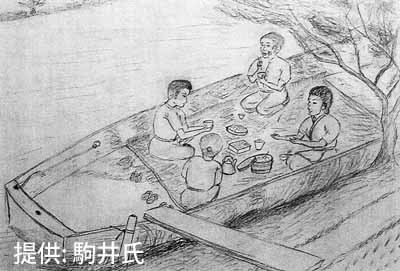 田舟での憩いのひととき
