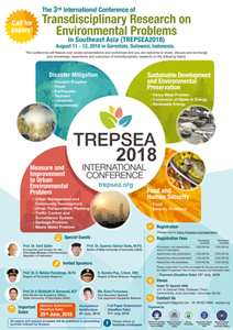 写真1 The 3rd international conference of the Transdisciplinary Research on Environmental Problems in Southeast Asia (TREPSEA2018)開催のポスター