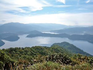 写真1:研究対象地域の一つ、福井県三方五湖流