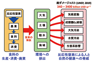 図1：食料生産・消費がもたらす人と自然の健康への脅威