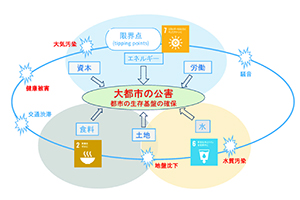 図1：高度成長型モデルの環境への負荷−日本の都市公害