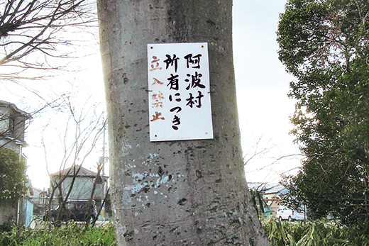 入口に設置された看板