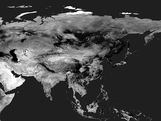 観測衛星で地球を撮影した写真