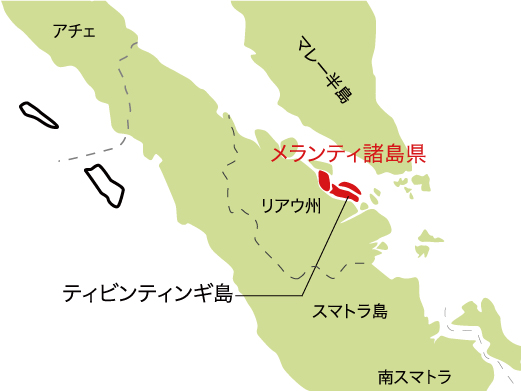 メランティ諸島県の位置