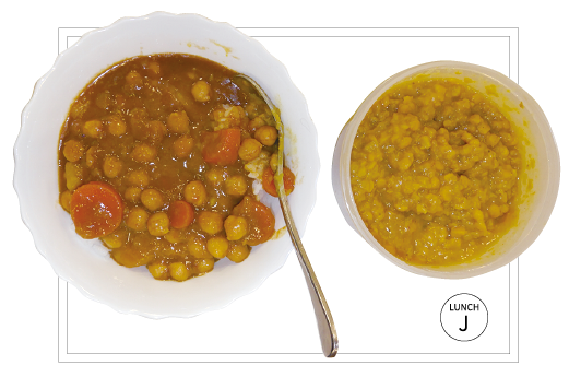J. 環境を意識した豆カレーメシ