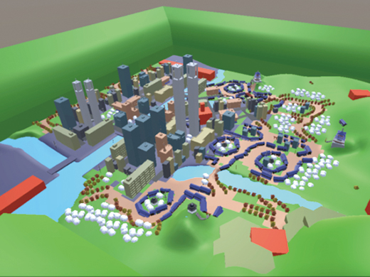 制作中の町の全景