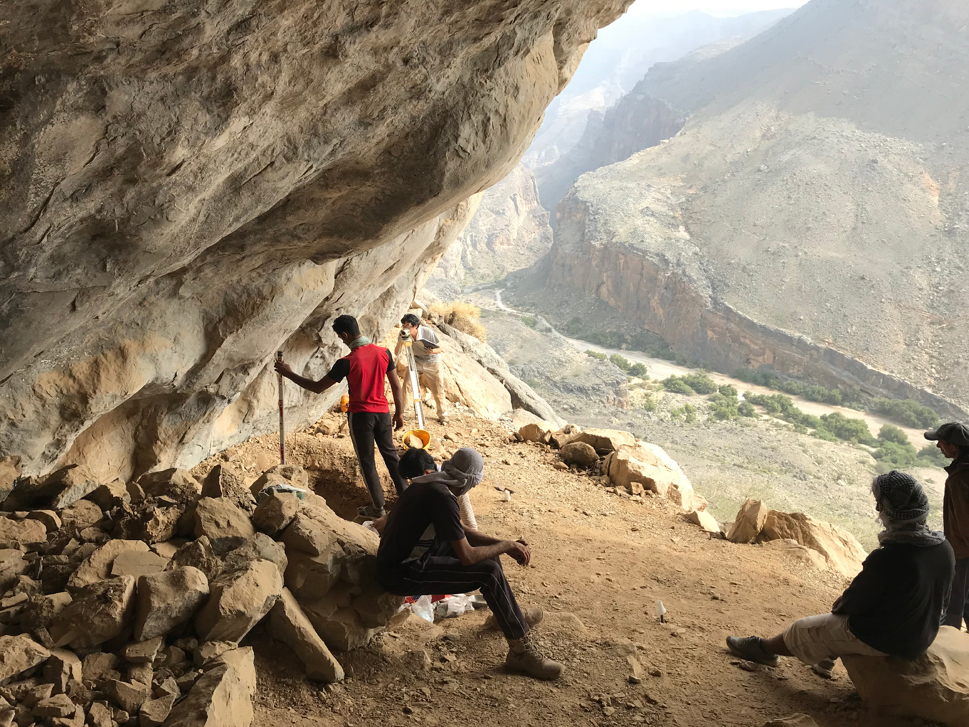 Figure 2. Excavations at the Mugharat al-Kahf cave.