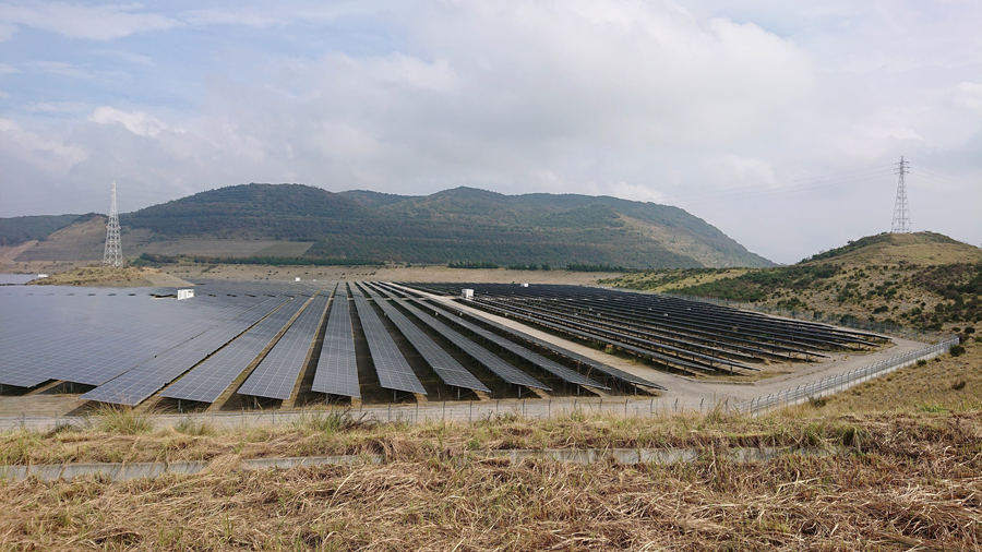 Solar power generation in Chiba Prefecture, Japan